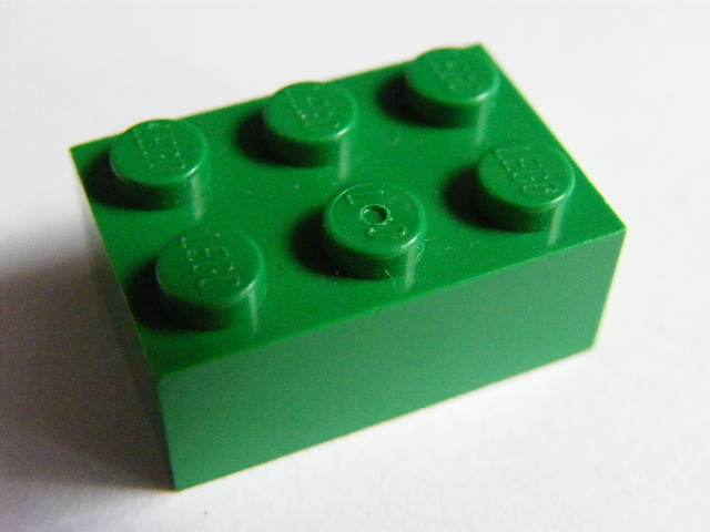 LEGO 3002 - KOSTKA 3X2 ZELENÁ