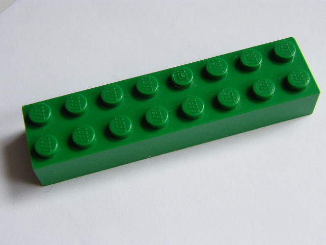 LEGO KOSTKA 8X2 ZELENÁ