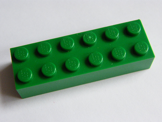 LEGO 2456 - Green Brick 2 x 6