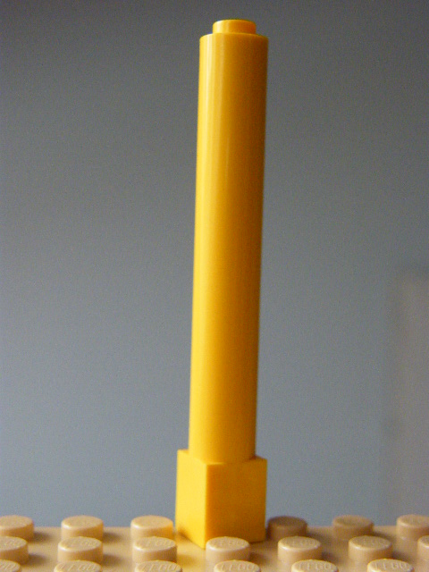 LEGO 43888 Yellow Support 1 x 1 x 6 Solid Pillar