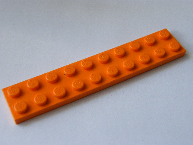 LEGO 3832 - Orange Plate 2 x 10