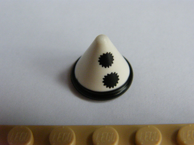 LEGO 12894pb01 ČEPICE BÍLÁ S BAMBULÍ NA ŠAŠKA
