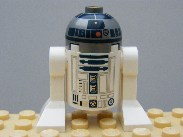 LEGO STAR WARS - R2-D2 (Flat Silver Head, Dark Blue Printing, Red Dots)
