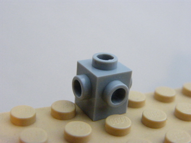LEGO 4733 Light Bluish Gray Brick, Modified 1 x 1 with Studs on 4 Sides
