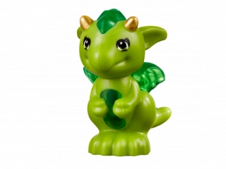 LEGO 26090pb04 - ELVES DRÁČEK Dragon Trans-Green Belly
