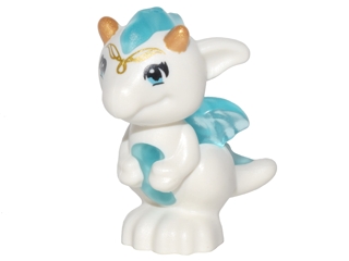 LEGO 26090pb06 - ELVES DRÁČEK - Trans-Light Blue Belly