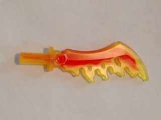 LEGO NINJAGO ZBRAŇ - Serrated with Marbled Red Pattern