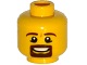 LEGO 3626cpb0852 Minifigure, Head Male Brown Beard and Eyebrows, Goatee, Pupils, Teeth Pattern