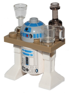 LEGO sw0217a - R2-D2 with Serving Tray (Dark Tan 2 x 4 plate)