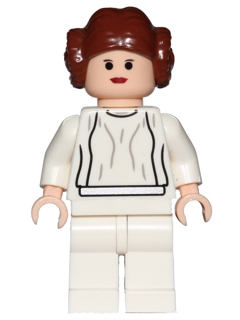 LEGO sw0175b - Princess Leia (White Dress, Light Flesh, Big Eyes)