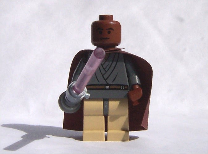 LEGO sw0133 - Mace Windu with Light-Up Lightsaber Complete Assembly