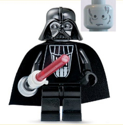 LEGO sw0117 - Darth Vader with Light-Up Lightsaber Complete Assembly