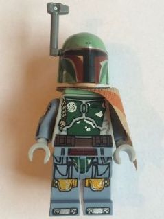 LEGO sw0610 - Boba Fett - Pauldron, Helmet, Jet Pack, Printed Arms and Le