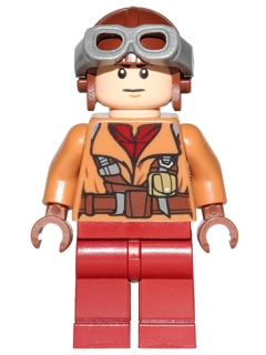 LEGO sw0641 - LegoNaboo Fighter Pilot - Medium Dark Flesh Jacket (75092)