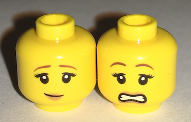 LEGO 3626cpb1571 - OBLIČEJ DÍVKA OBOUSTRANNÝ