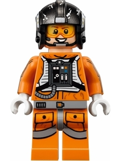LEGO sw0826 - Snowspeeder Pilot Zev Senesca - Pearl Dark Gray Helmet (75144) 
