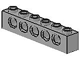 LEGO 3894 - Light Gray Technic, Brick 1 x 6 with Holes