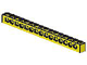 LEGO 3703 - Yellow Technic, Brick 1 x 16 with Holes