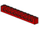 LEGO 2730 - Red Technic, Brick 1 x 10 with Holes
