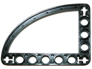 LEGO 32251 - Black Technic, Liftarm 5 x 7 L-Shape with Quarter Ellipse Thin