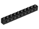 LEGO 2730 - Black Technic, Brick 1 x 10 with Holes