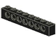 LEGO 3702 - Black Technic, Brick 1 x 8 with Holes