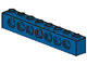 LEGO 3702 - Blue Technic, Brick 1 x 8 with Holes