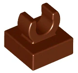 LEGO 15712 -Reddish Brown Tile, Modified 1 x 1 with Open O Clip