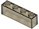 LEGO 3066 - Trans-Black Brick 1 x 4 without Bottom Tubes 