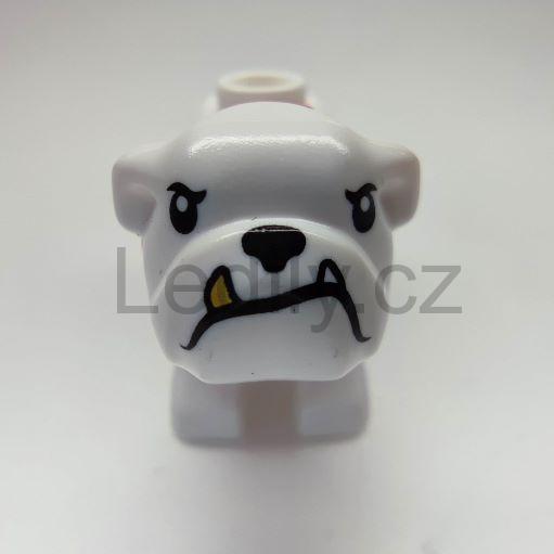 LEGO 65388pb01 Dog, Bulldog with Black Eyes