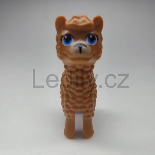 LEGO 65405pb03 Alpaca / Llama, Friends with Dark Azure Eyes and Tan Muzzle Pattern