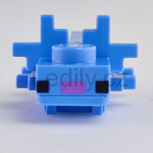 LEGO mineaxolotl03 Medium Blue Minecraft Axolotl