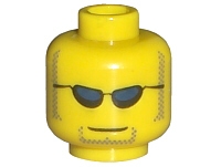 LEGO 3626bpx299 Minifigure, Head Glasses with Dark Blue Sunglasses