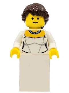 LEGO twn157 Bride, Wedding Dress with Necklace