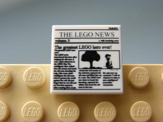 LEGO KOSTKA 2X2 POTISK STROM, NOVINY